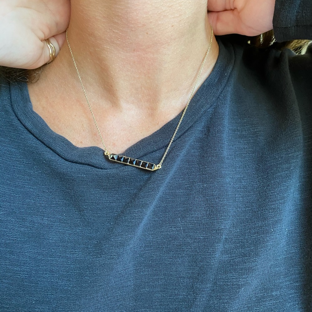 House of Harlow 1960 seers necklace gold/black